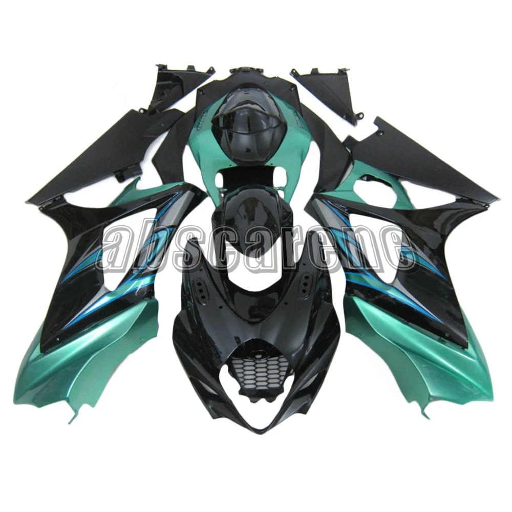 Инъекции мотоцикл полный обтекатель комплект для Suzuki GSXR1000 K7 2007 2008 GSXR-1000 07 08 ABS пластик Cowlings матовый черный зеленый