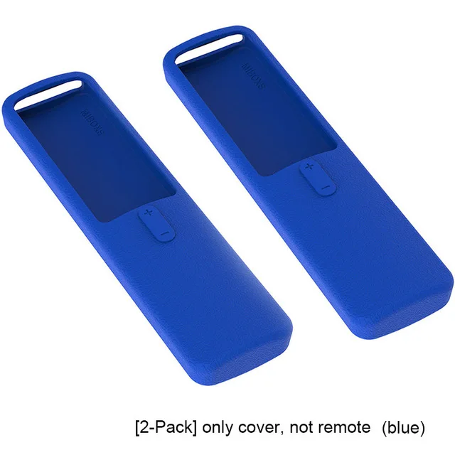 SIKAI для Xiaomi mi BOX tv BOX S Smart tv 4K Ultra HD Пульт дистанционного управления Чехлы для Xiao mi s Силиконовый противоударный защитный чехол - Цвет: 2pack blue