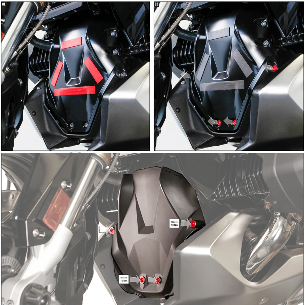 BMW R1200GS R1250GS LC ADV R1200RT R1250RT R1200RS R1250RS / R Motorcycle Front Protector Engine Baffle Protection Cover motorcycle engine cover engine cover protector engine guard