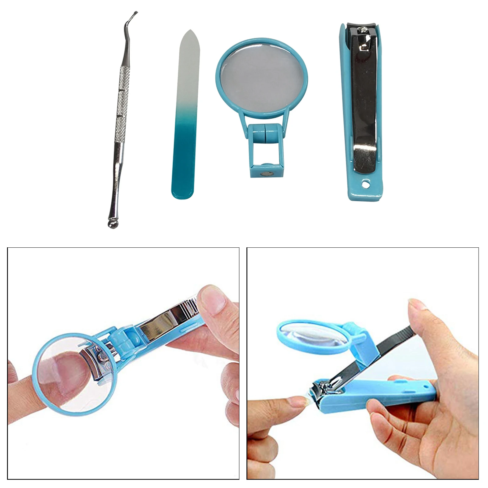 Nail Clippers with Magnifying Glass,Fingernails & Toenails Clippers Nail Cutter for Elderly and Baby Nail Manicure Tool