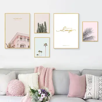 

Nordic Scenery Posters Prints Wall Art Canvas Painting, Beautiful Plants Wall Pictures For Living Room Art Wall