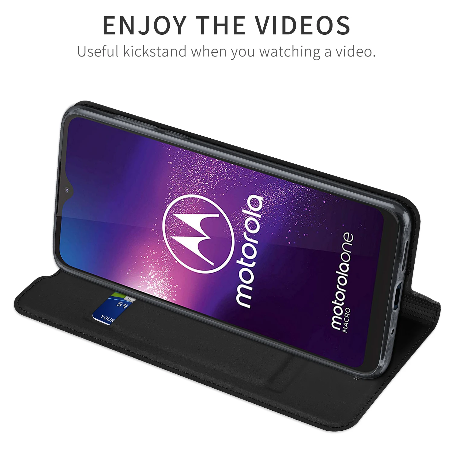 Чехол-книжка для Moto One Macro& G8 Play с подставкой и отделением для кредитных карт, чехол из искусственной кожи, мягкий чехол-бампер из ТПУ для мобильного телефона