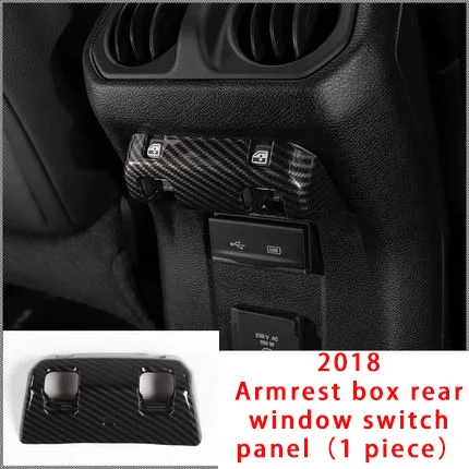 Armrest box Для Jeep Wrangler- подлокотник из углеродного волокна коробка переключатель заднего окна Панельное Литье отделка 1 шт - Цвет: Armrest box