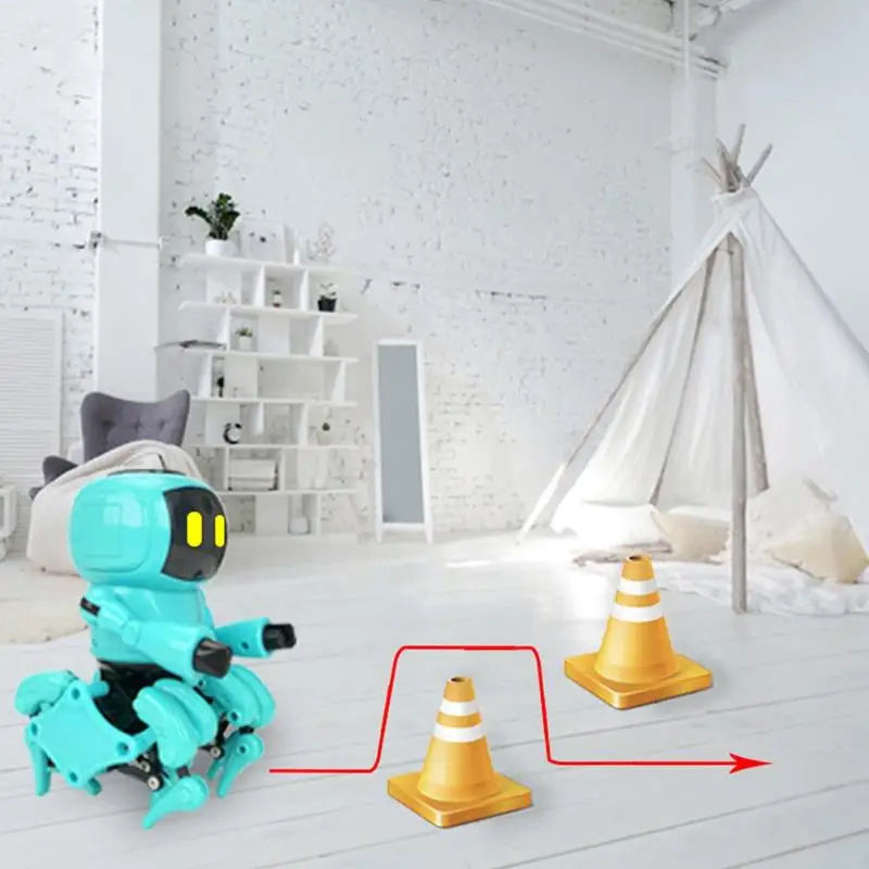 Дети DIY собрать Робот Инфракрасный датчик жесты следуя Умная игрушка избегание электрическая модель интерактивный гаджет
