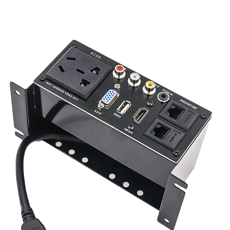 Painel da Liga do Zinco da Caixa de Informação do Soquete dos Multimédios da Instalação do Desktop com Hdmi-vídeo Compatível de Usb Multimédios Instalação Desktop com Hdmi-vídeo Audio 3.5mm av Duplo Rj45 dos da do 2 instalação do desktop com hdmi-vídeo audio compatível de usb 3.5mm av duplo rj45