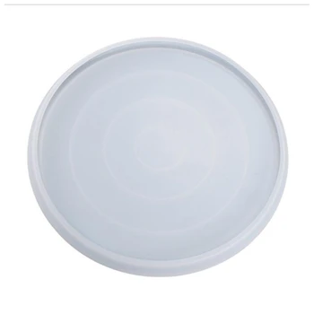 

Crystal Epoxy Resin Mold Coaster Round Tray Mirror Plate Casting Silicone Mould DIY Crafts Jewelry Making Tools