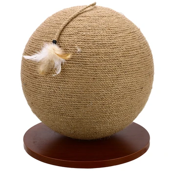 

Rotating Globe Cat Toys Scratching Sisal Ball Catch Cats Climbing Frame Jumping Pet Wooden Furniture Holder