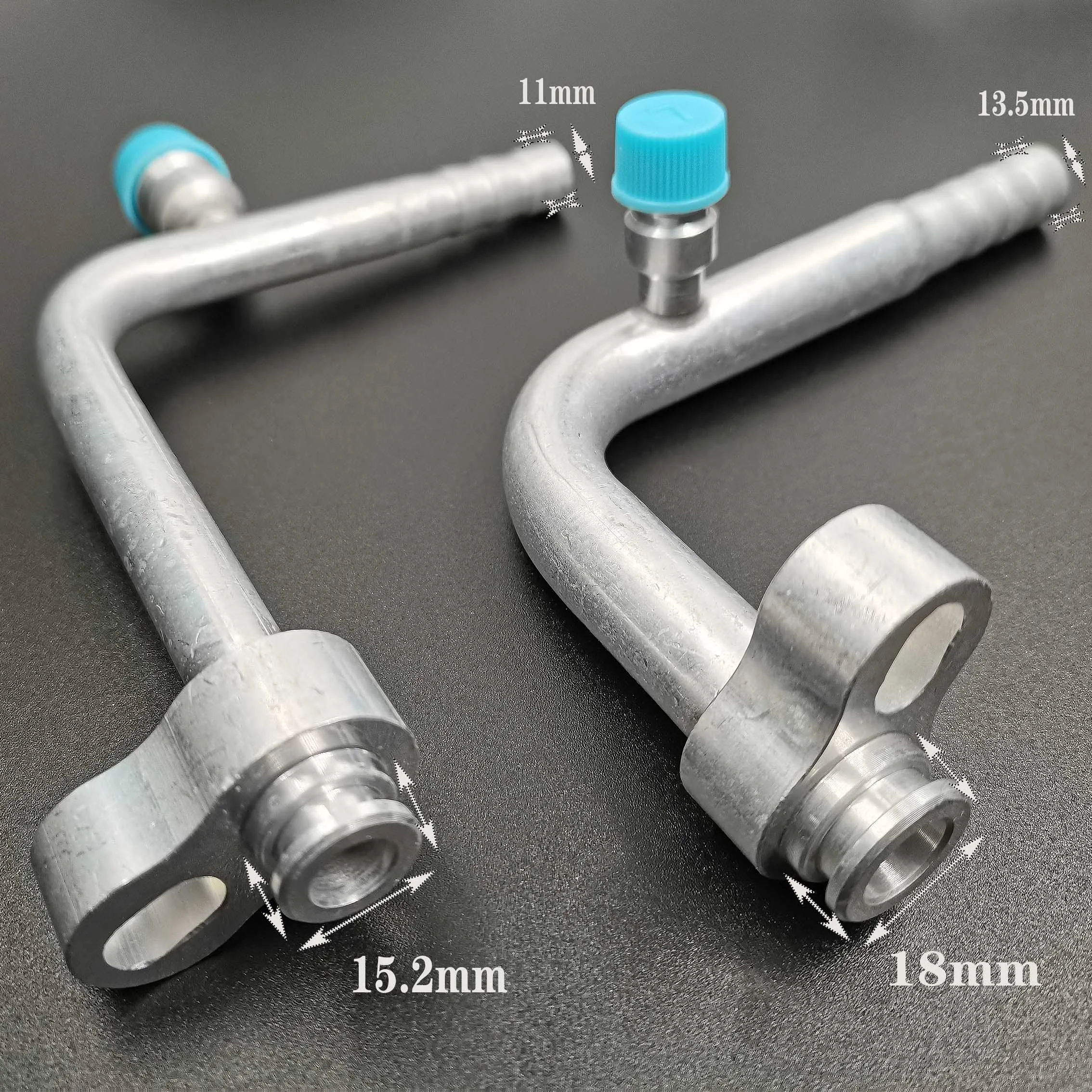 Auto Air Conditioning Pipe Fittings Daewoo Excavators AC Compressors Pipes Hoses Aluminum Joints R134a Refrigerant Valves