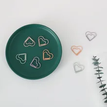 TUTU 20 pçs/set coração Marcador Clipe de Papel Decoração Macaron cor Livro de Nota Decoração Grampo Da Pasta de Papelaria H0474