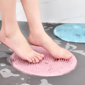 

Foot Brush Massager Non Slip Shower Mats Bath Tub Mat with Suction Cups TPR Foot Cleaner Exfoliator Pads QJS Shop