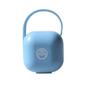 

Portable Infant Pacifier Box Cartoon Smiley Candy-Colored Hand Pacifier Storage Box Baby Pacify Pacifier Box