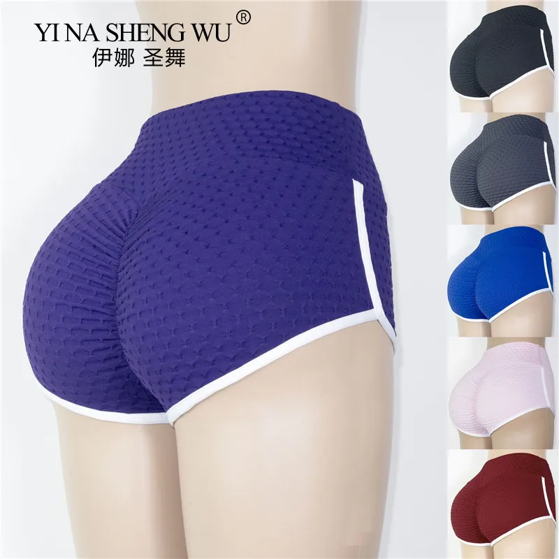 

Yoga Shorts Women Mesh Patchwork Running Short Scrunch Butt Fitness High Waist Sport Push Up Workout Leggings Mujer Sportswear