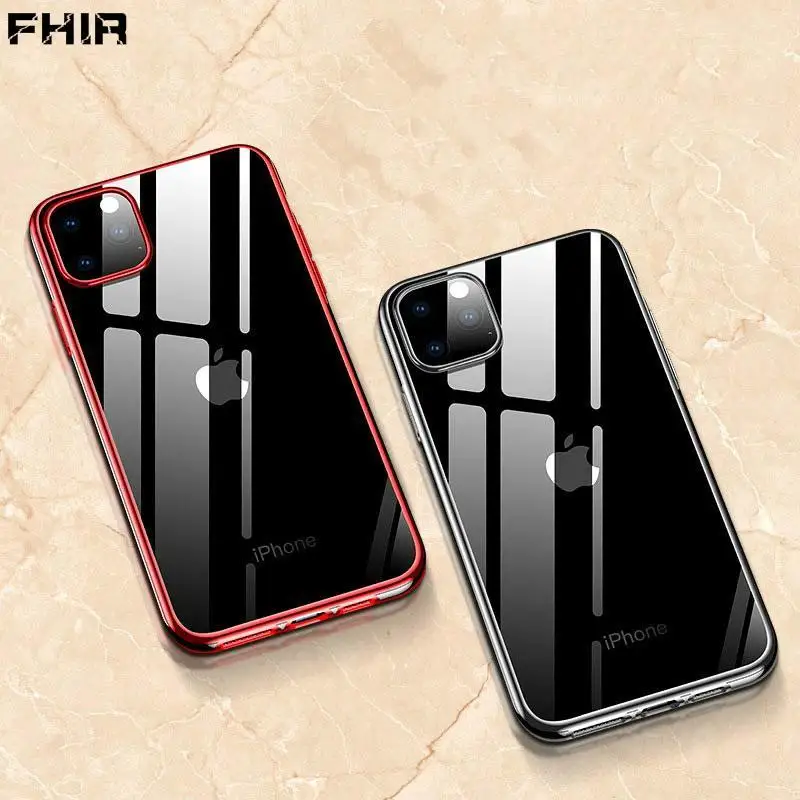 Для iPhone 11 Pro XS Чехлы для MAX XR роскошное покрытие матовый из ТПУ Мягкий Прозрачный