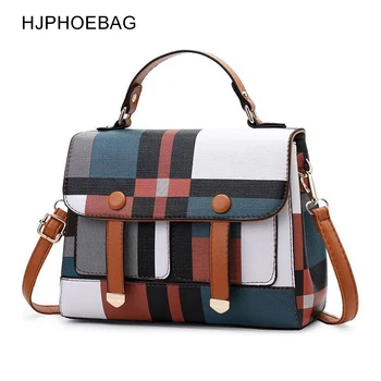 

HJPHOEBAG Fashion ladies shoulder bag stitching handbags ladies bag designer Contrast Color Trends Wild women Messenger bagYC365