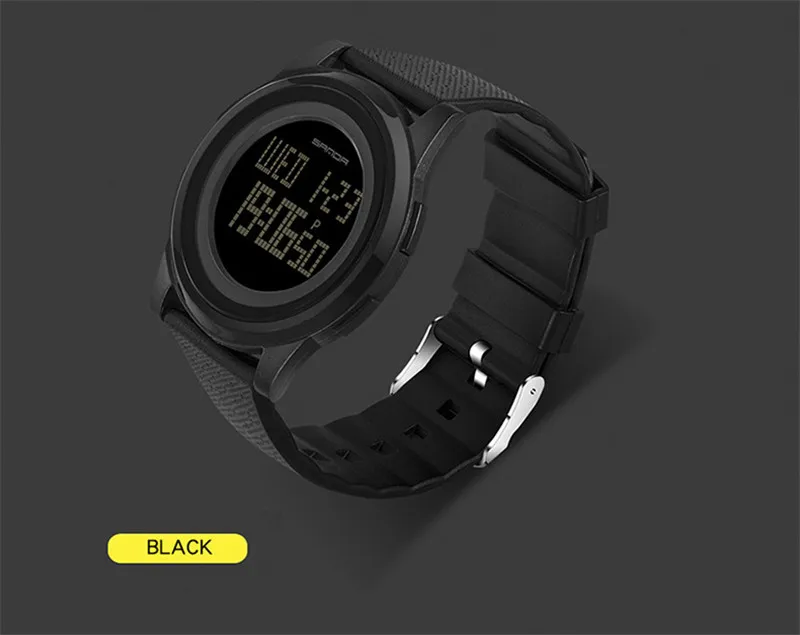 Новые SANDA цифровые часы мужские водонепроницаемые 3ATM мужские часы ультра-тонкие Военные Спортивные часы модные креативные мужские часы