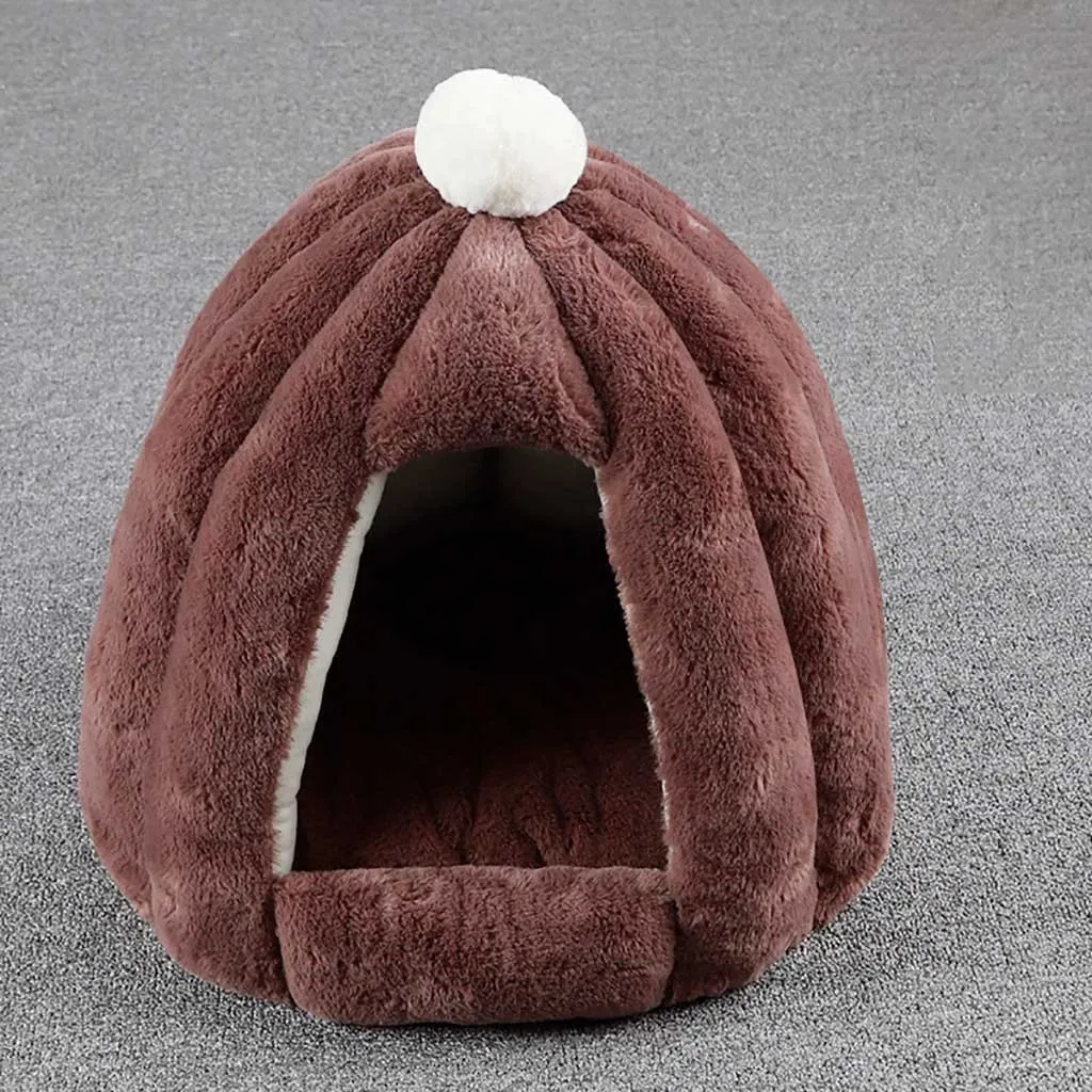 Мягкая Плюшевая зимняя теплая кровать для питомца собаки маленькая собака кошка спальный мешок щенок Тыква кровать домашняя зимняя теплая клетка для щенка дом#30