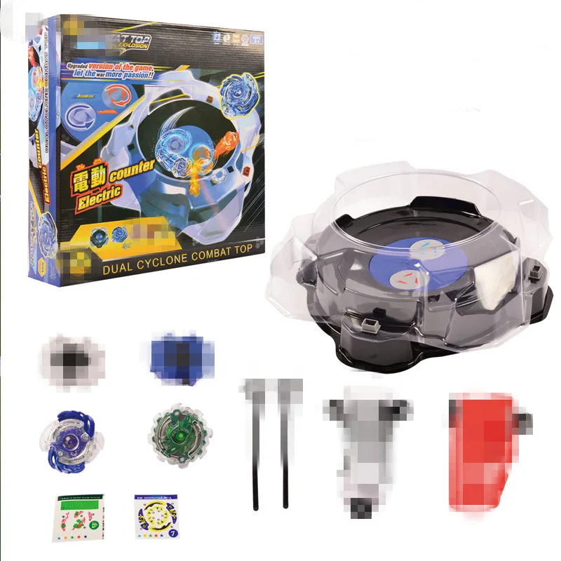 

Top Grade Children Pressure Reduction Toy Douyin Electric Battle Spinner zhan dou pan Set Burst Spinner Boy Toy