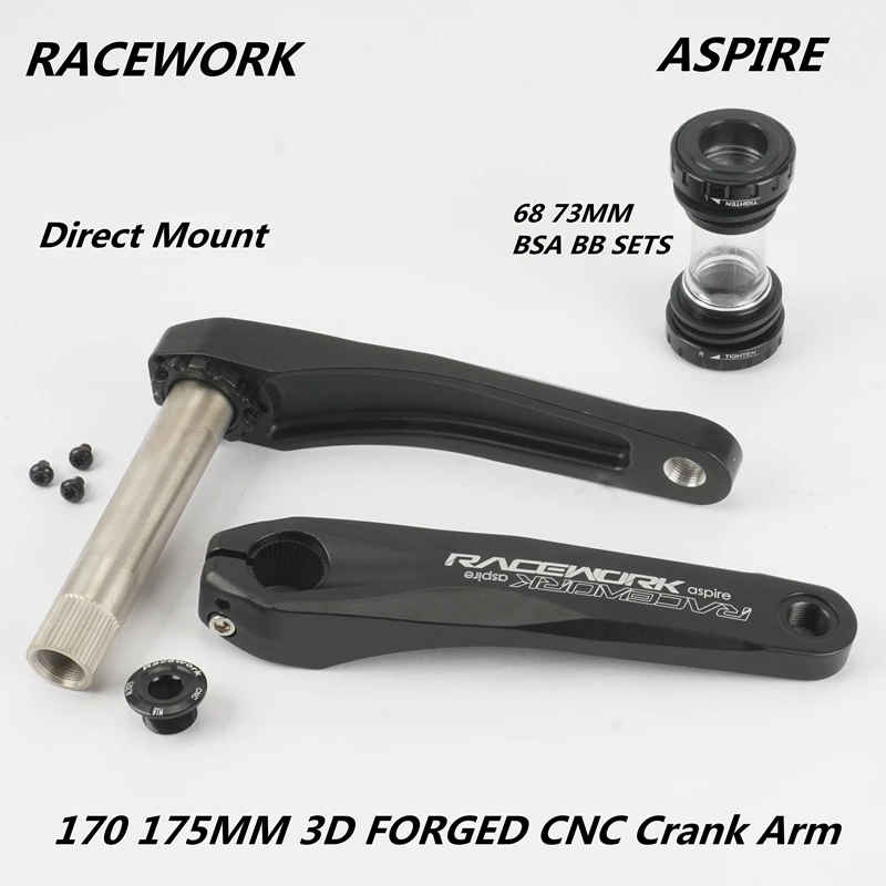 RACEWORK MTB горный велосипед сплав 170 175 мм Кривошип 32T 34T 36T 38T прямое Крепление узкое