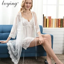 Пижама женская домашняя одежда ночнушка ночная сорочка пижамы женские пижамные комплекты с вышивкой, сексуальное кружевное Ночное платье, ночное белье, женское белье, ночная рубашка для девочек, костюм, халат женский