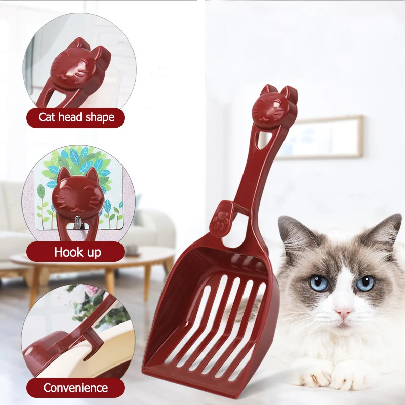 Durable Pet Dog Cat Plastic Cleaning Tool Puppy Kitten litter Scoop Cozy Sand Scoop Poop Shovel Product For Pets Cat Supplies (2)