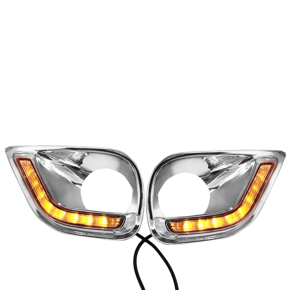 1 комплект светодиодный DRL дневные ходовые огни для Toyota RAV4 2013 Дневной Водонепроницаемый сигнальный фонарь