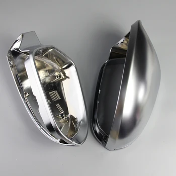 

1 Pair Car Rearview Mirror Shell Cover Protection Cap Matte Chrome for Audi A6 C7 S6 2012-2018 Wing Mirror Cover Car Accessories