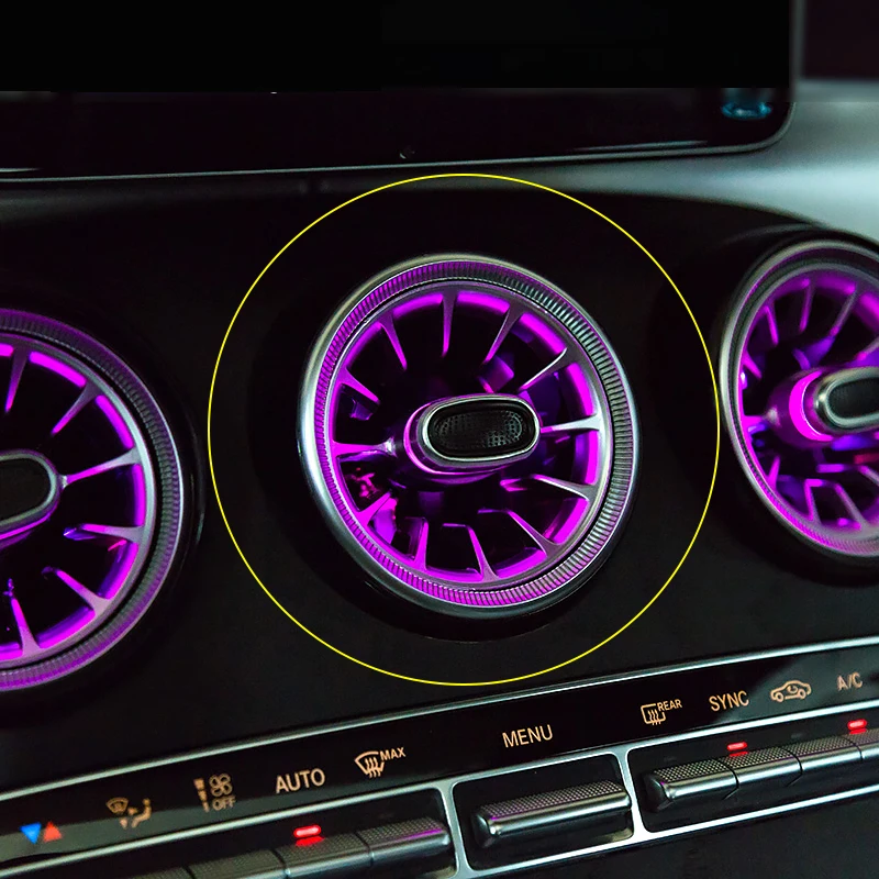 

turbine outlet led lights for w205 glc for mercedes benz c glc front air conditioning vent central control ambient light