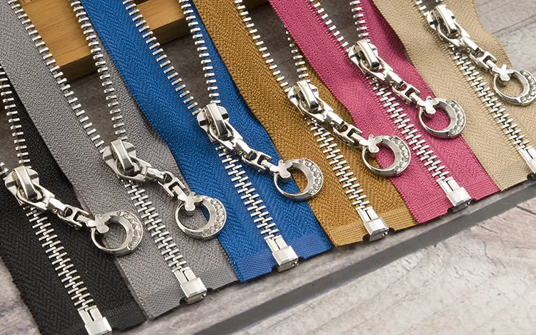 85/120cm 5# Double/Single Zipper Head Zip Sliders Auto Lock Metal Zipper DIY Ttailor Sewing Clothing Bags Accessories