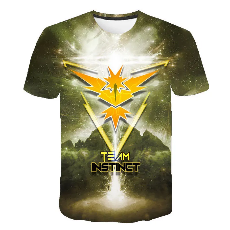 

New 3D printed T-shirt Pokémon casual O-neck male T-shirt Pikachu short sleeve Cosplay fun hip-hop breathable T-shirt top