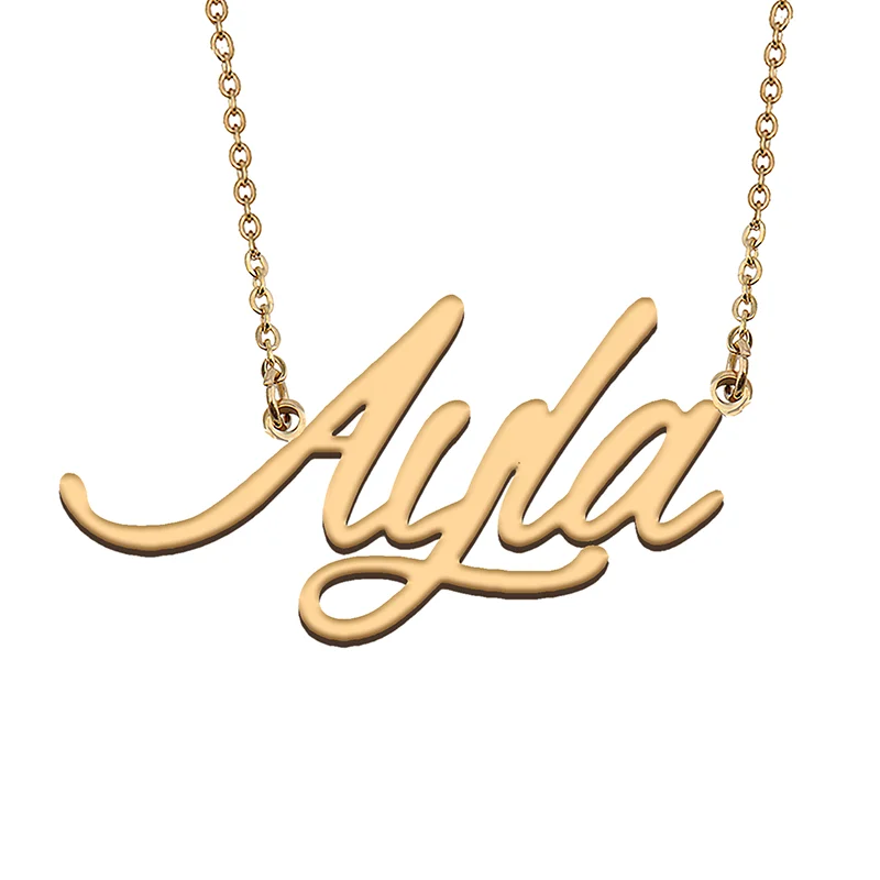 Ayla Collar personalizado con nombre para mujer y niña, Gargantilla con colgante, regalo de joyería para regalo de Navidad|Personalizado Collares| - AliExpress