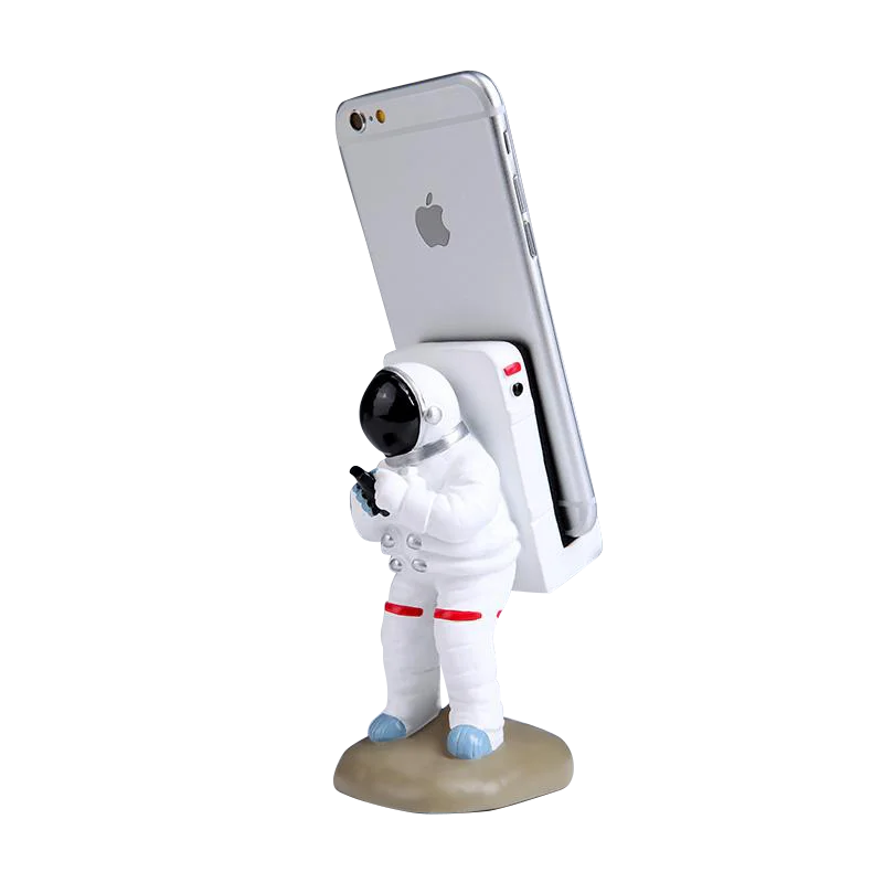 Creative Penholder Mobile Phone Stand Resin Astronaut Home Decoration Office Desk Practical Desktop Holder Phone Accessories