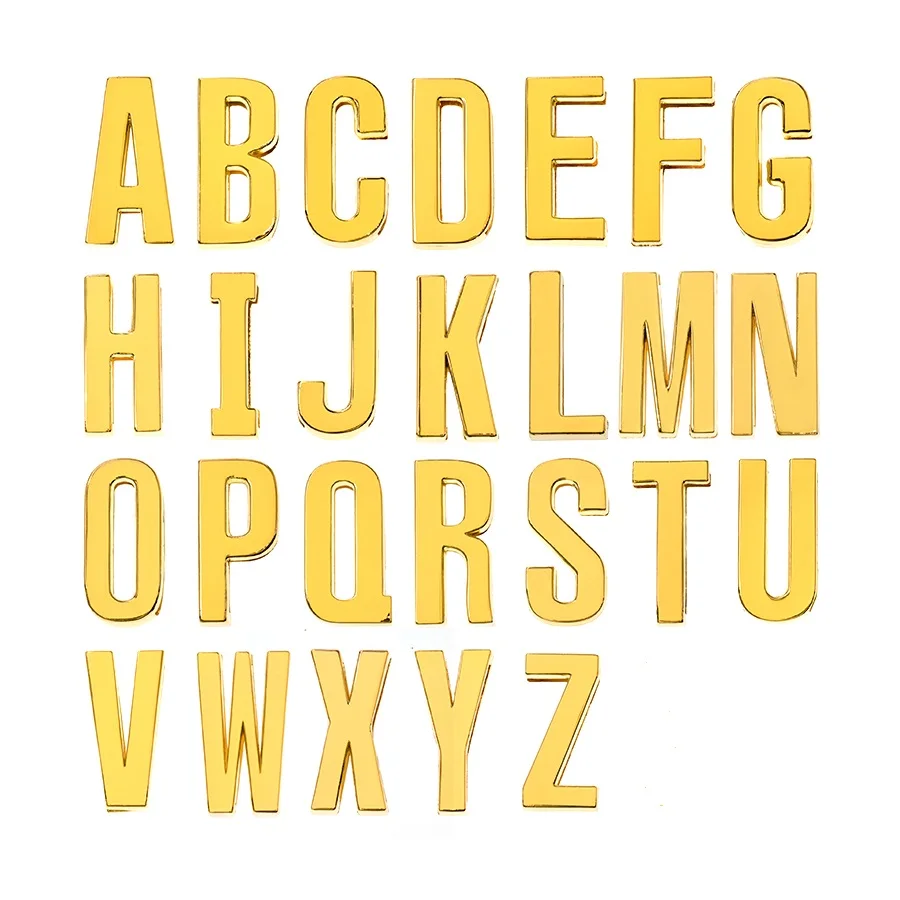 

1pc A-Z 30mm gold color plain Slide Letters Fit DIY Wristband & Bracelet & Pet Collar Jewelry Making