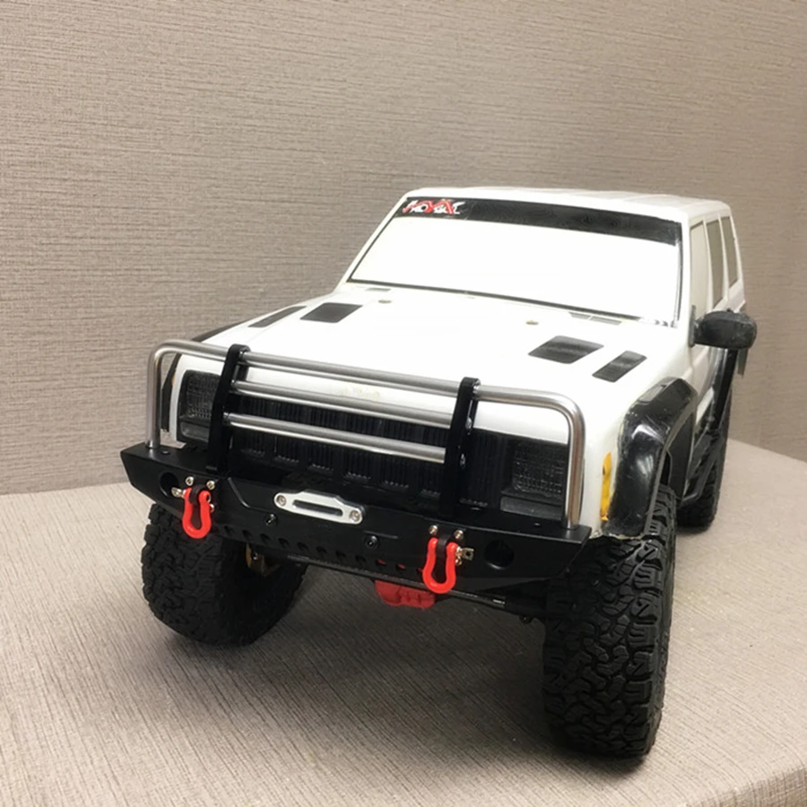 Rc автомобиль металлический передний бампер для 1/10 крупномасштабная радиоуправляемая игрушка модель осевой Scx10 2 ii XJ 90046 обновленные части