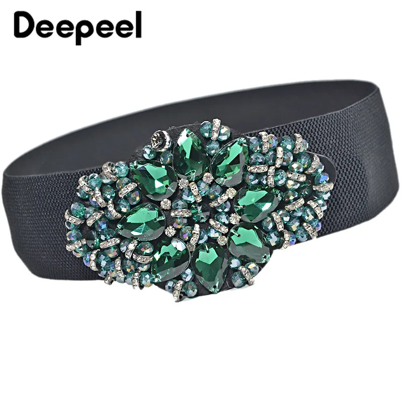 Deepeel 6*70 см роскошные стразы эластичные пояса стильный Цвет с декором из