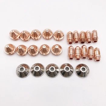 

YGX-100 YK-100 YK100 plasma cutting torch consumables YK100104D shield cap, YK100102D electrode and YK100103D nozzle