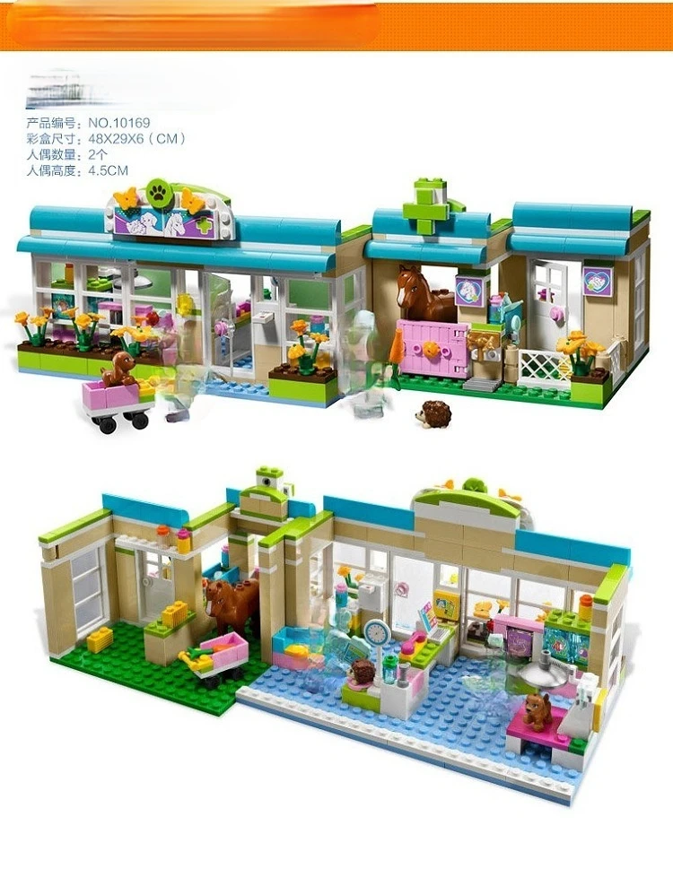10169 Building Blocks Friends Heartlake Pet Hospital Assemble Educational Bricks Toys for Girls Christmas birthday Gifts | Игрушки и