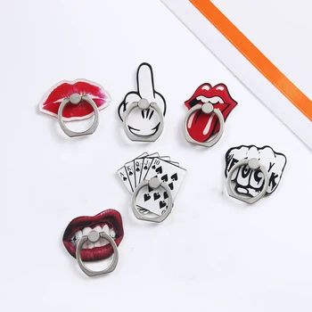 

360 Degree Finger Ring Smartphone Stand Holder Mobile Phone Holder Stand For iPhone Acrylic All Smart Phone