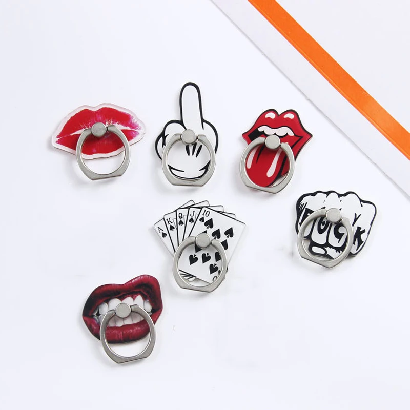  360 Degree Finger Ring Smartphone Stand Holder Mobile Phone Holder Stand For iPhone Acrylic All Sma