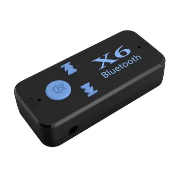 

Car Bluetooth X6 Music Receiver Adapter 3.5mm Jack Wireless Handsfree Car Kit with TF Card Reader Function Drop shipping