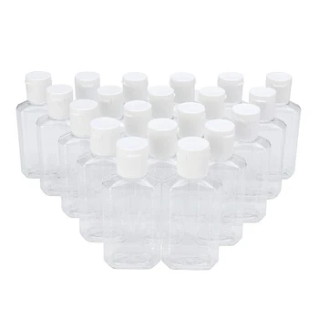 

20Pcs 60Ml Portable Travel Clear Empty Refillable Liquid Soap Bottle Waterfree Hand Plastic Bottles-Dropship