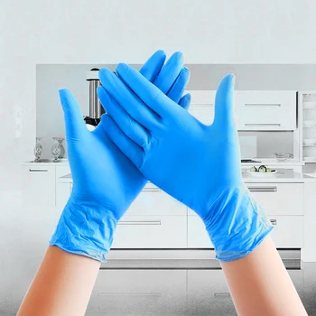 

Super Thin Disposable Disposable Latex Gloves Black&blue Size S M L XL For Household Cleaning Products For Dishwashing/Kitchen