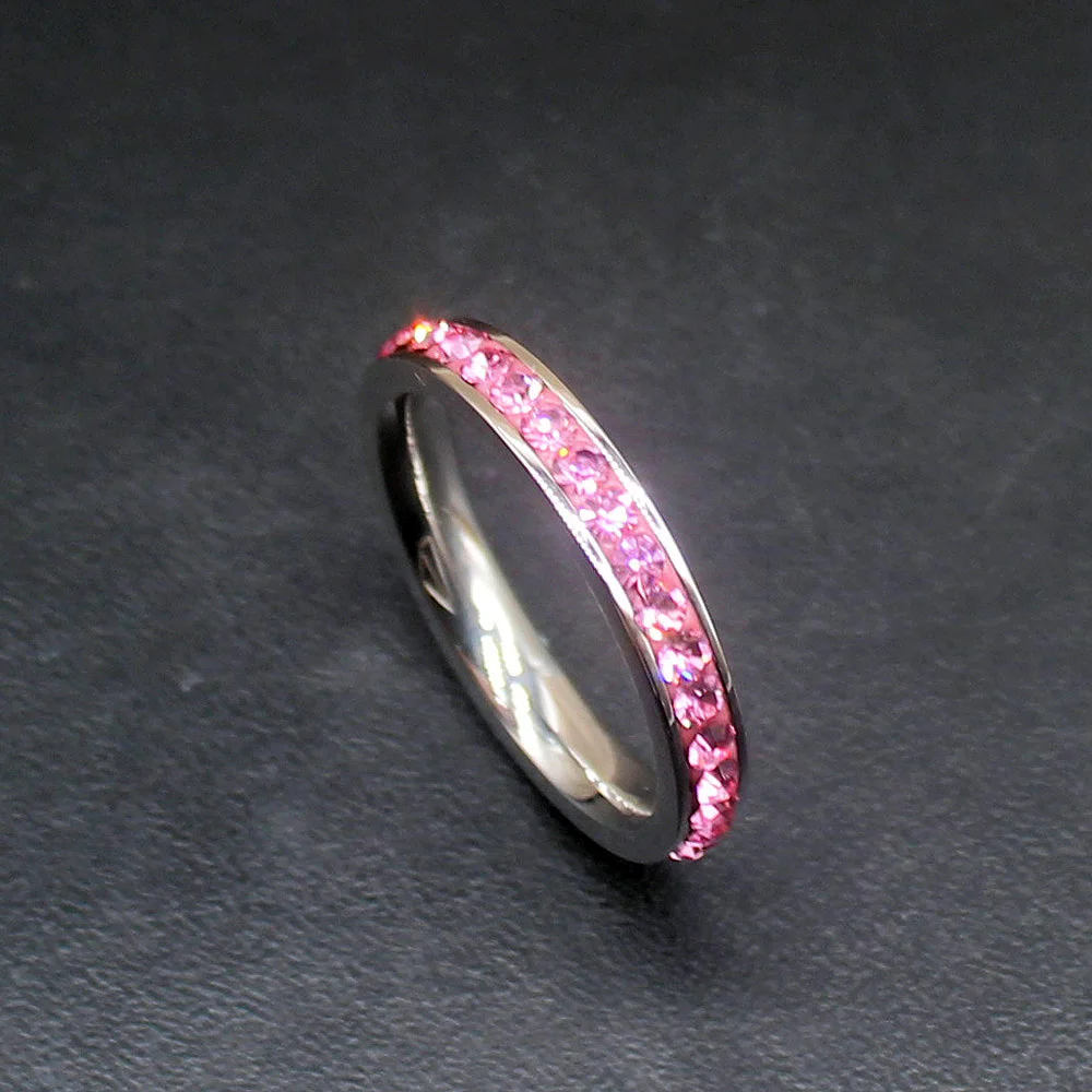 Gemstonefactory Jewelry Big Promotion Single Unique 925 Silver Pink Topaz Kunzite Women Gifts Wedding Band Rings 8# 20214451