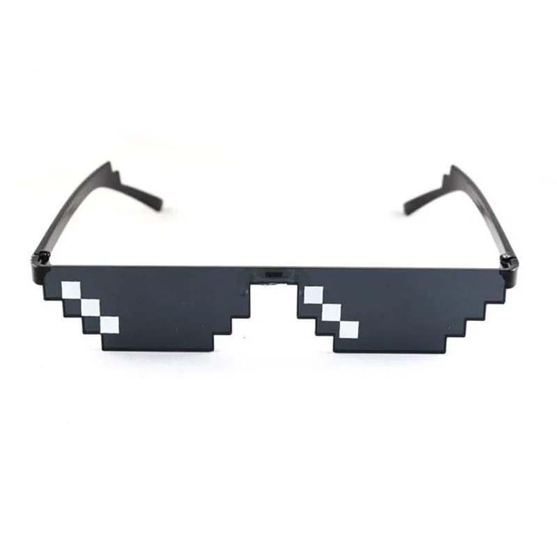 Fashion Glasses Shades 8 Bit Pixelated Ladies Sunglasses Unisex Eyeglasses Mosaic Sunglasses For Men Women Thug Life Glasses big sunglasses