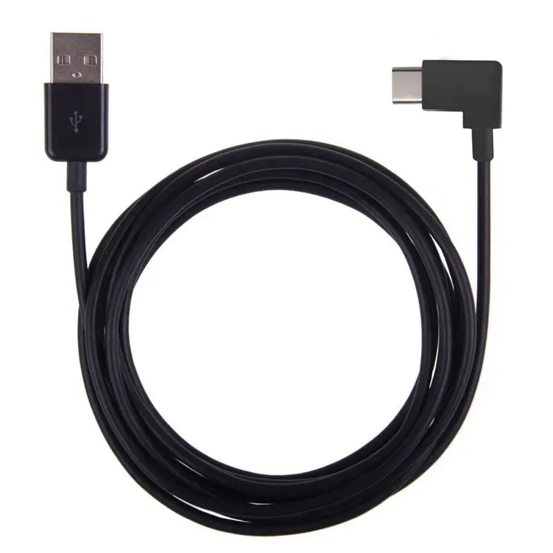 Кабель USB C к USB A, 6,56ft 90 градусов Тип C к USB 2,0 Шнур совместимый Google Pixel XL 2, LG G6 V20, Galaxy S9/S9+, 2 м черный