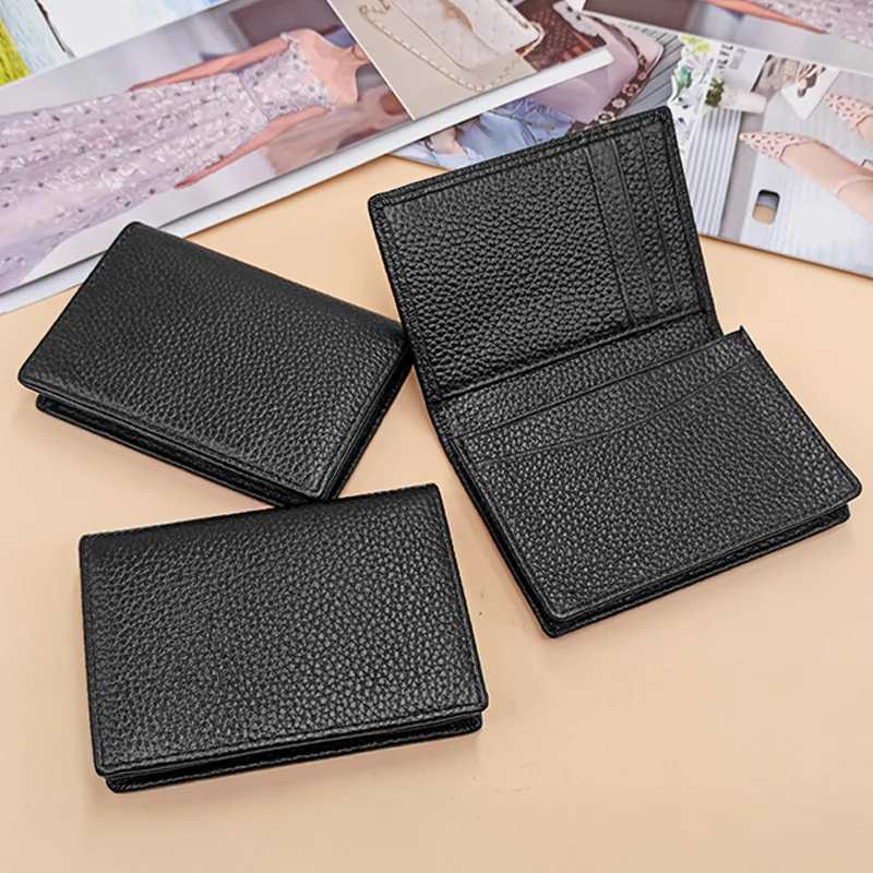 

New Style Business Card Holder Genuine Leather Card Bag Card Holder Card Case Cowhide Large-Volume Business Advertisement Card C