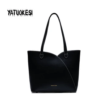 

Simple Casual Women's Tote bag PU Leather Handbags Luxury Brand Lady Hand Bags Purse Pocket Women Composite Bag Big