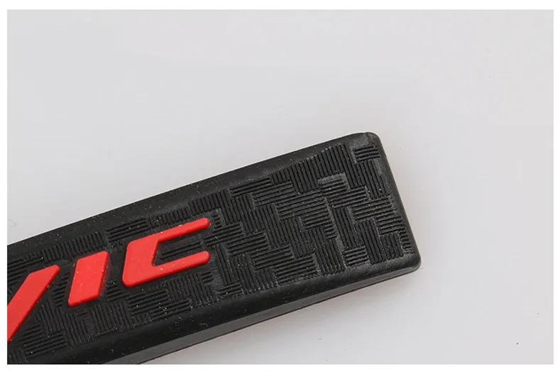4 pcs/set Car door anti-collision strip 3D stereoscopic rubber protective decorative accessories For Honda Civic