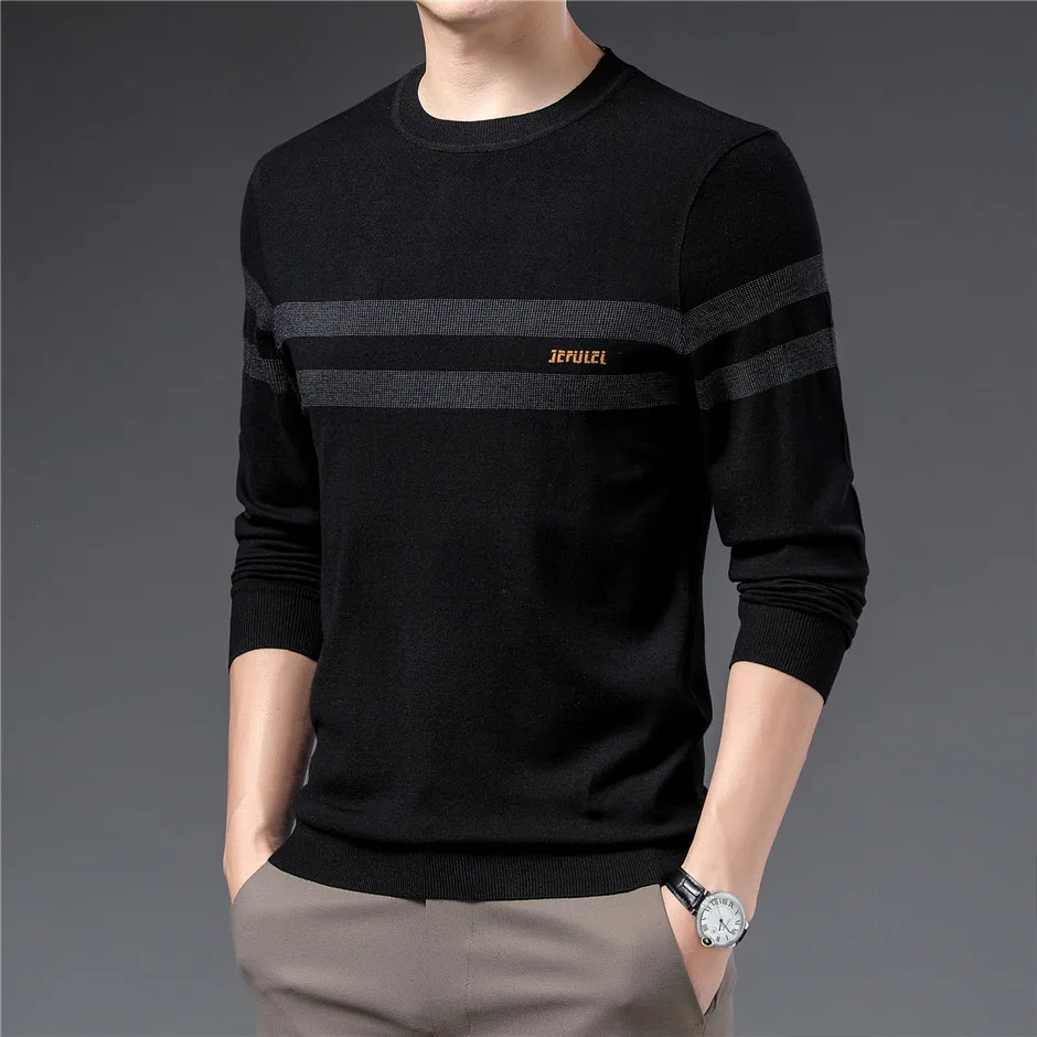 COODRONY Brand Sweater Pullover Men Clothing Fashion Casual Striped O-Neck Pull Homme Autumn Winter Knitwear Shirt Jersey C1389