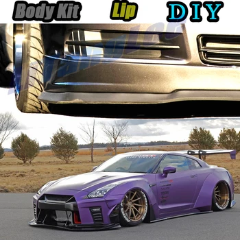 

Car Bumper Lip Front Spoiler Skirt Deflector For Nissan GT-R GTR GT R R35 Tune Car Modified Body Kit VIP Hella Flush Lips