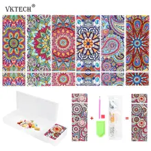 VKTECH DIY 曼荼羅特殊形状ダイヤモンド塗装 2 グリッド文房具の収納ボックスペン収納ボックス学生子供クリスマスギフト(China)